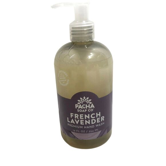 Lot 4 Pacha Soap Natural Liquid Castile Hand Soap 2 French Lavender 2 Sand & Sea - Picture 2 of 9